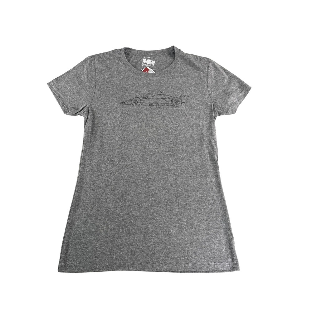 IndyCar Series Shirt Womens Large Gray Race Car Tee Graphic Licensed Official